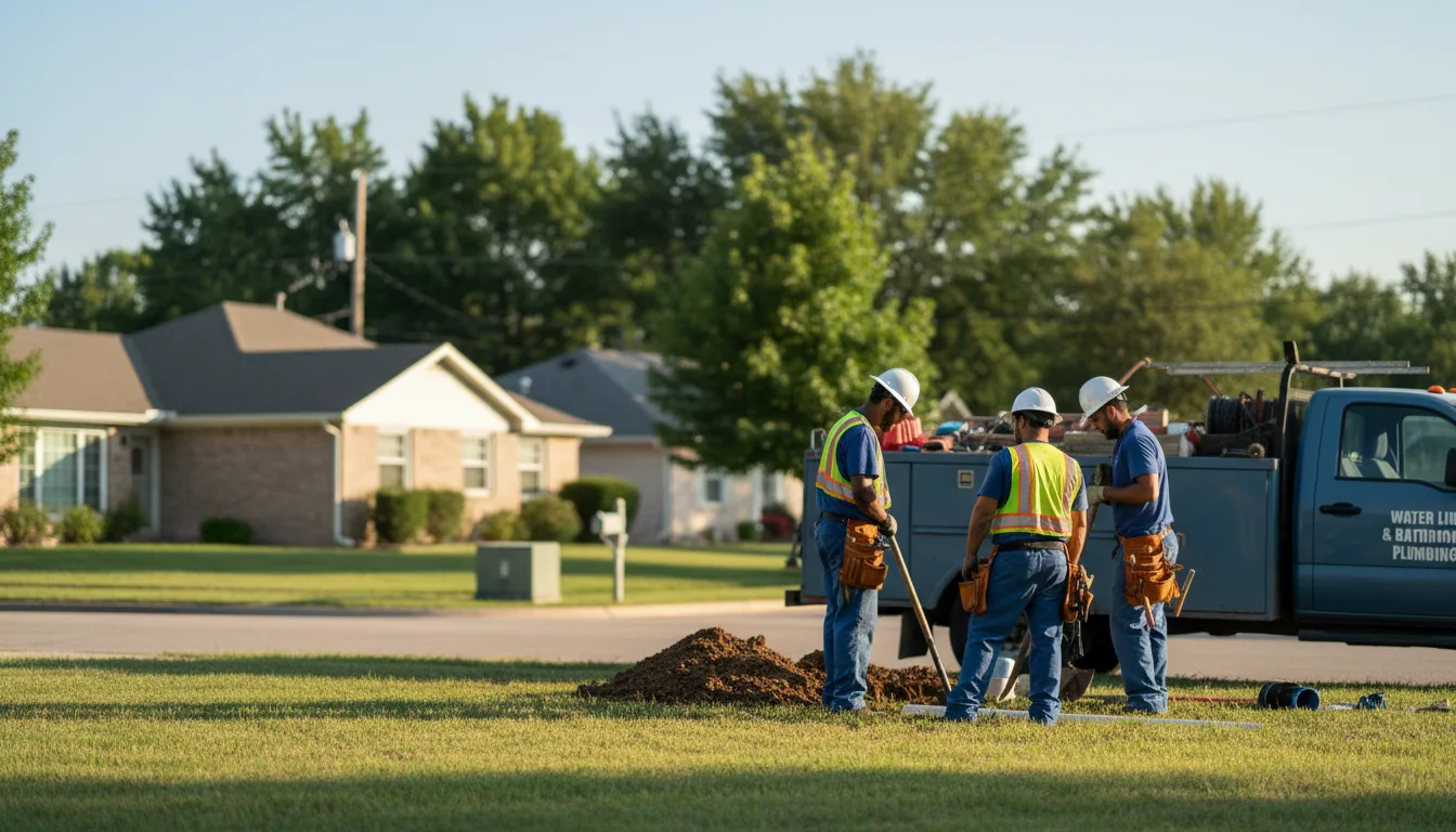 Residential water line and bathroom plumbing service in South Lyme, CT